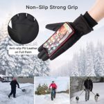 Winter Warm Gloves for Men Women Touchscreen Waterproof Thermal Snow Gloves for Cycling Hiking Running Skiing Outdoor Working (Large)