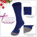 Kids Ski Socks LETIGO 2 Pack Winter Warm Thermal Snow Socks Long Knee Skiing Snowboarding Skating Socks for Toddler Boys Girls OTC Non-Slip Cuff