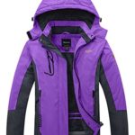 Wantdo Women’s Waterproof Mountain Jacket Fleece Windproof Ski Jacket Purple US M  Purple Medium