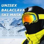 rooyvany Fleece Balaclava Ski Mask for Men&Women,Warm/Windproof/Lightweight Winter Face Mask for Skiing/Snowboarding/Cycling (Black)