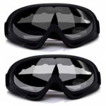 CarBoss Ski Goggles, 2-Pack Snowboard Goggles Skate Glasses, Motorcycle Cycling Goggles, CS Tactical Safety Goggles, Windproof Anti-Dust Outdoor Sports UV400 Protective Goggles (Grey/Clear)