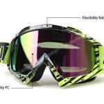 Wonzone Motocross Winter Sports Snowmobile Snowboard Ski Goggles Anti-Fog UV Protection,Windproof Eyewear Protective Glasses (Colorful, Rainbow)