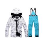 Fashion Women’s High Waterproof Windproof Snowboard Colorful Printed Ski Jacket and Pants