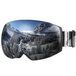 OutdoorMaster Ski Goggles PRO – Frameless, Interchangeable Lens 100% UV400 Protection Snow Goggles for Men & Women (VLT 10% Grey Lens with Free Protective Case)