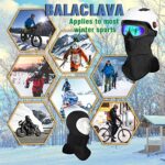 LJIOEZZI Balaclava Ski Mask Warm Face Mask for Cold Weather Winter Skiing Snowboarding Motorcycling Men Black