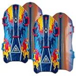 Artikfun Premium Foam Snow Sled with Sound Effect 2-Pack | Includes Tow Rope and Handles | 50in-127cm Design Length | Blue Burns