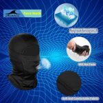 Achiou Balaclava Face Mask, Summer Cooling Neck Gaiter, Shiesty Mask, UV Protector Ski Scarf for Men/Women/Labour Black